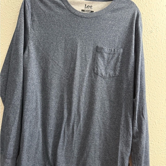 Men’s Lee Gray Long Sleeve Tee Soft Cotton Blend Size M - Picture 1 of 7